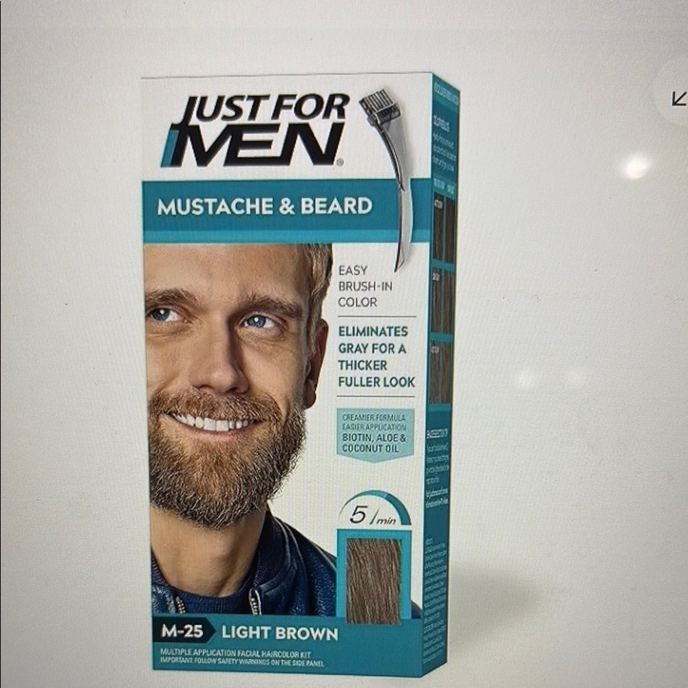 Mustache and beard color